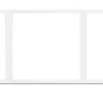 HDL Panel Frame 3 Gang Ivory White