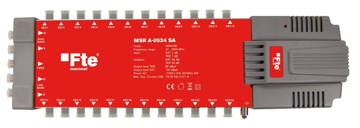 msra0524 FTE MSRA0524 5/24 Active Sat/Ter Multiswitch - Image 1