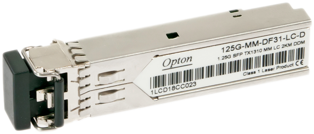 opton-125g-mm-df31-lc-d_16875 Opton 1.25G SFP Module MM Dual LC TX1310 2km - Image 1