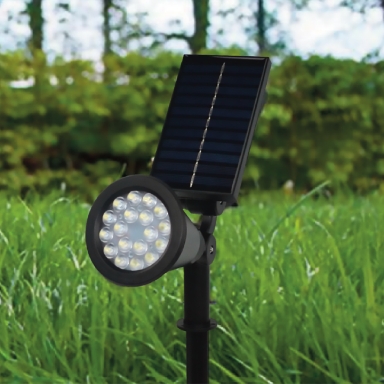REXER Outdoor Multicolor RGBW IP65 LED Solar Spike Spotlight