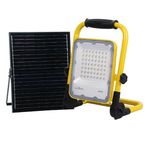 rxsol10010_01.tif_f Rexer SOLAR WORK LED Portable Floodlight with Solar Panel & Battery 1000lm - Image 1