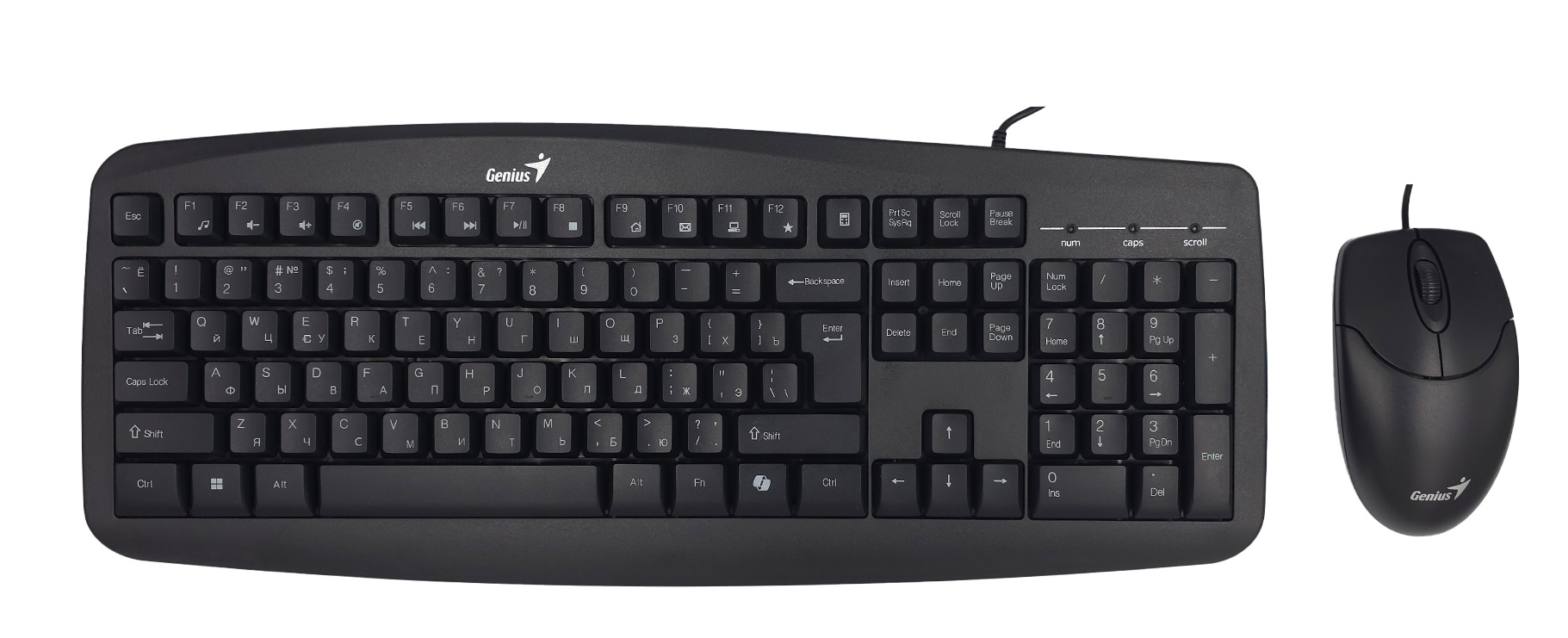 smart-km-200-russian Genius Keyboard-Mouse Set Wired KM-200 Russian - Image 1