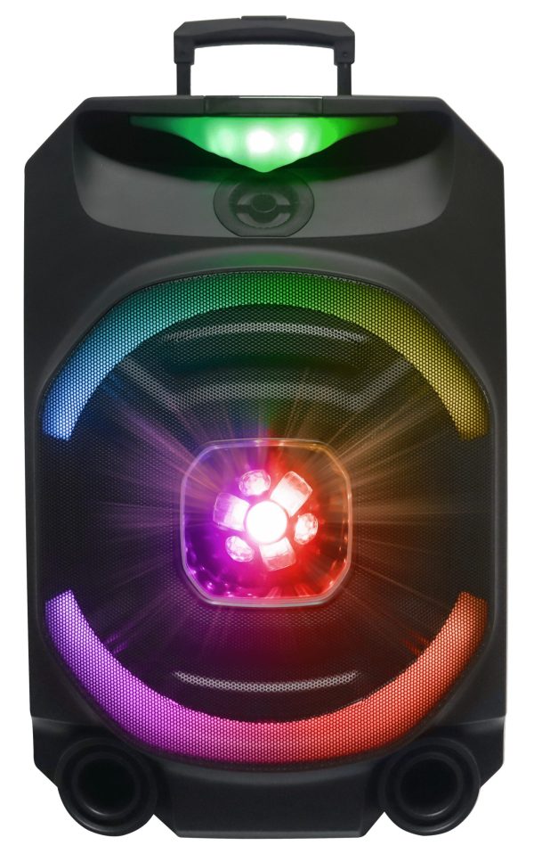 N-Gear FLASH1550 15'' Portable Karaoke Disco Speaker with Wireless Mic BT USB & LED Effects