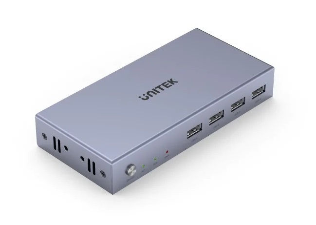 v307a Unitek KVM HDMI 4K60Hz Switch 2-1 with 4-Port USB Hub V307A - Image 1