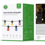 WOOX R5195 Smart LED Decorative String Light Bulbs IP65 RGB & CCT 9.0m Includes Remote Control