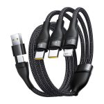 Baseus Cable 3in1 USB-C/USB-C/Light to USB-C /USB A, Flash 3 Series 1.5m Black
