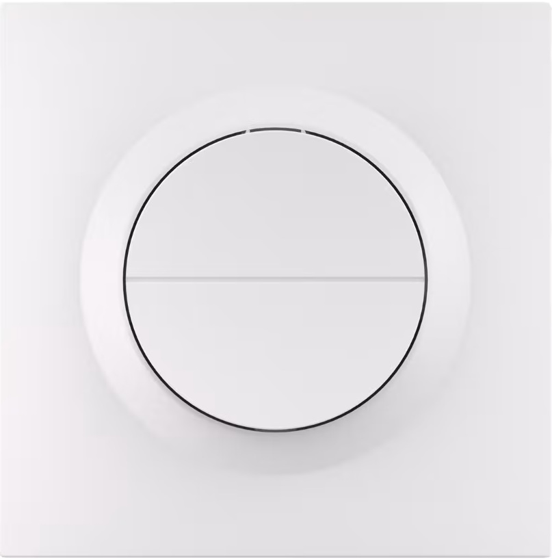 15817 Sonoff Zigbee Smart Wall Mechanical Switch 1-Button 2 Gang White With Matter (no neutral) - Image 1