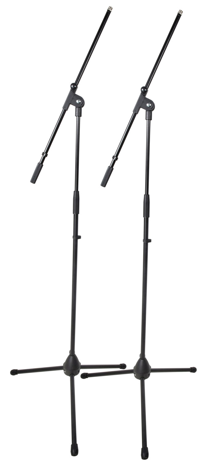 181061UK_CO2 Chord Microphone Stand w/Adjust Boom Arm (Set of 2 + Carry Case) 181.061UK - Image 1