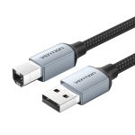 Vention IT Cable USB-A 2.0 to USB-B Printer Braided 10.0m Aluminium Grey CTTHL