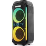 Majority Speakers Portable Karaoke PULSE P2 120W 2x6.5'' Wired Mic BT/USB/RGB UK
