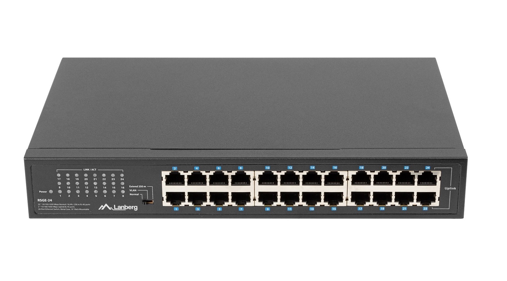 1_1646237994 Lanberg RSGE-24 24 Port Gigabit Ethernet Switch Rackmounted - Image 1