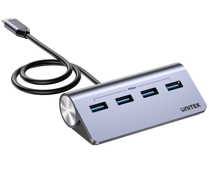 1_1769757421 Unitek USB-C Hub 4xUSB-A 5Gbps & USB-C Power Port & 80cm Cable H1337B - Image 1