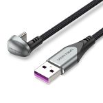 Vention Cable USB-A 2.0 to USB-C U-Shaped 5A Braided 1.0m COHHF