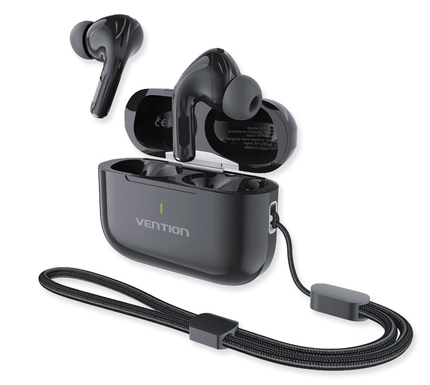 1_1770711738 Vention Earphones BT TWS InEar ECHO LITE E11 Plus Black NBVB0-Plus - Image 1