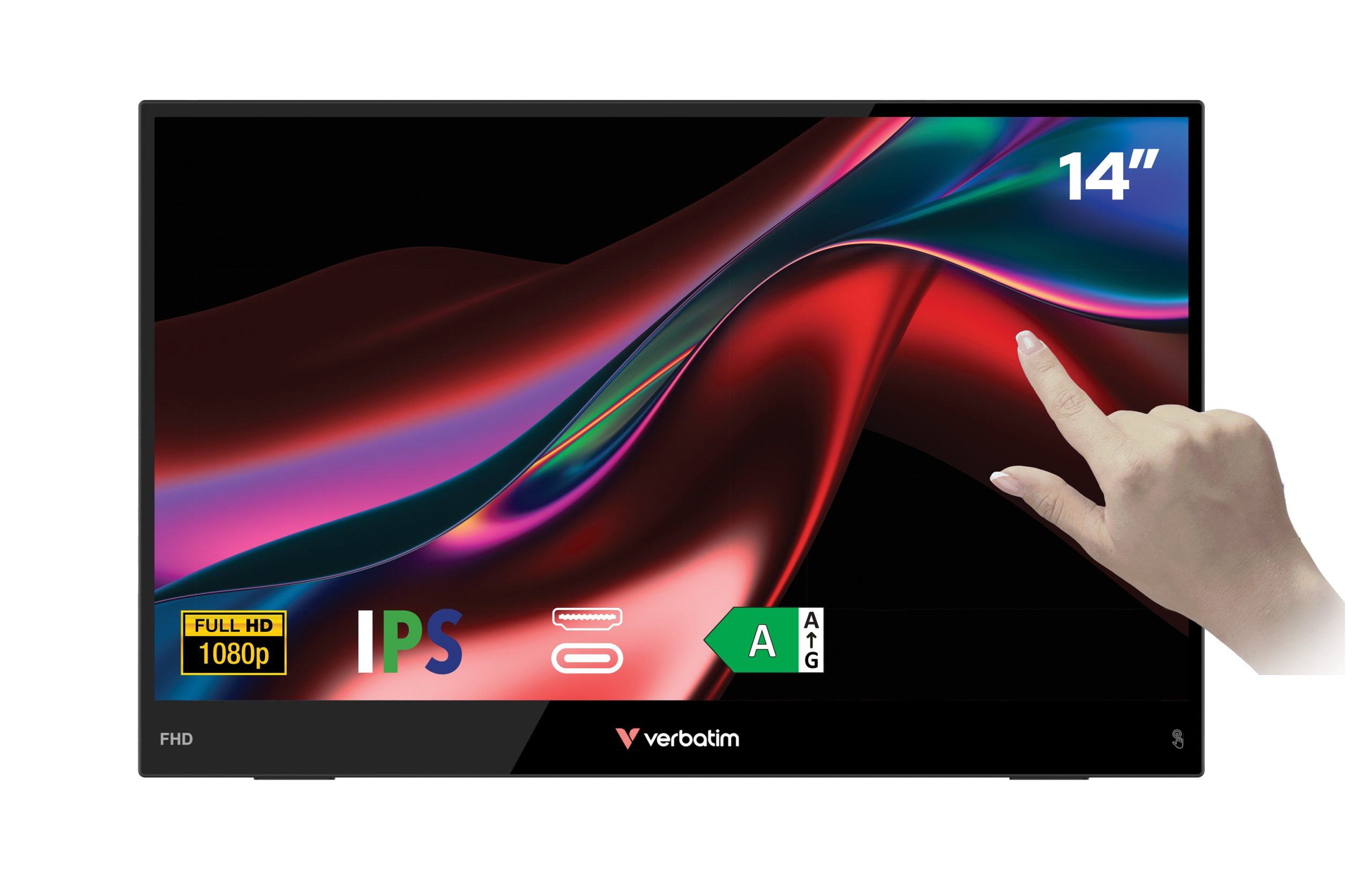 1_1770878545 Verbatim Monitor Portable Touch 14" Full-HD USB-C LIGHT Series - Image 1