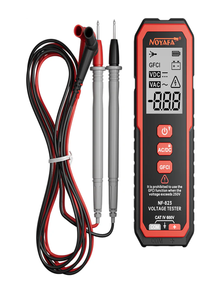 1_1770986777 Noyafa Voltage Tester for AC/DC Wide Voltage Range, GFCI Functionality with LED Light NF-823 - Image 1