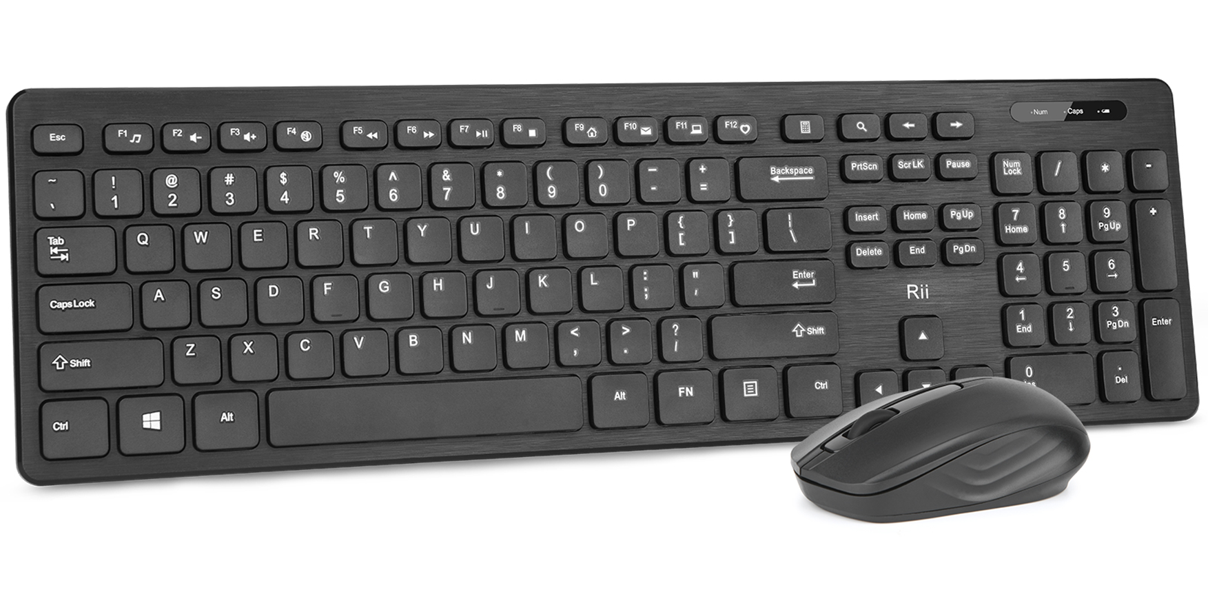 1_1775543731 Rii Keyboard & Mouse Wireless 2.4GHz Combo Full Sized RK200 - Image 1