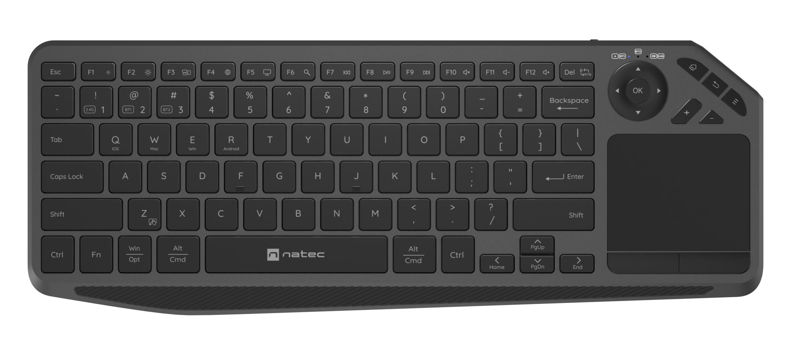 1_1775544568 Natec Keyboard Wireless 2.4GHz & Bluetooth with Touchpad TURBOT 2 - Image 1