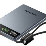 Vention MA Powerbank Wireless Magnetic 5000mAh 22.5W Wireless 15W Ultra Slim Grey FKKH0