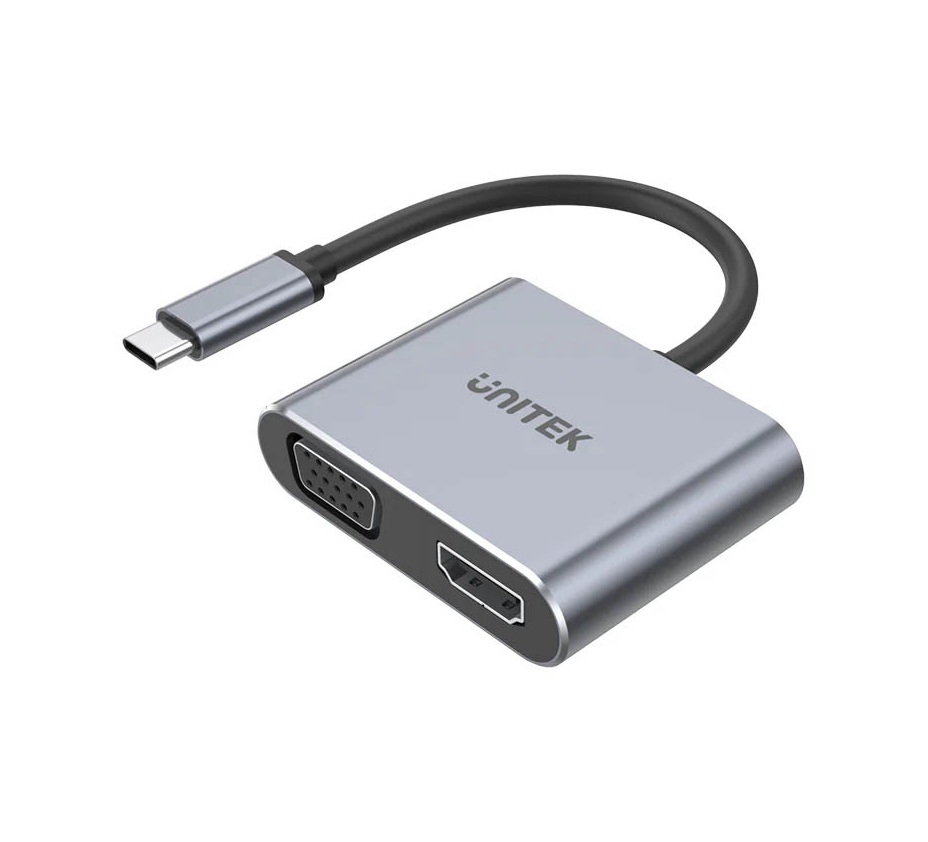 1_1776844617 Unitek Converter USB-C to HDMI 4K60Hz + VGA with MST V1126A - Image 1