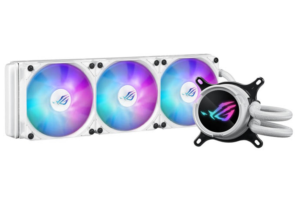 1_1779701206 ASUS CPU Liquid Cooler ROG Strix Triple Premium ARGB GEN2 Fans Asetek Gen7 v2 Pump 2.1" IPS LCD Display LC III 360 ARGB LCD White - Image 1