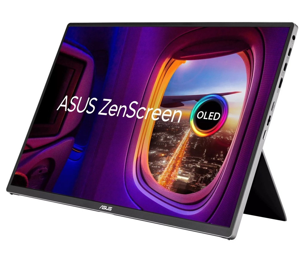 1_1779950688 ASUS Monitor Portable ZenScreen 16" WUXGA OLED 1ms Power Pass-Through Auto-Rotate HDMI Dual USB-C Power MQ16FC - Image 1
