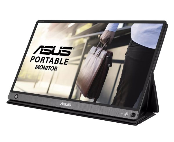 ASUS Monitor Portable ZenScreen GO 15.6" FHD IPS Built-in Battery Foldable Smart Case HDMI USB-C Speakers MB16AHP