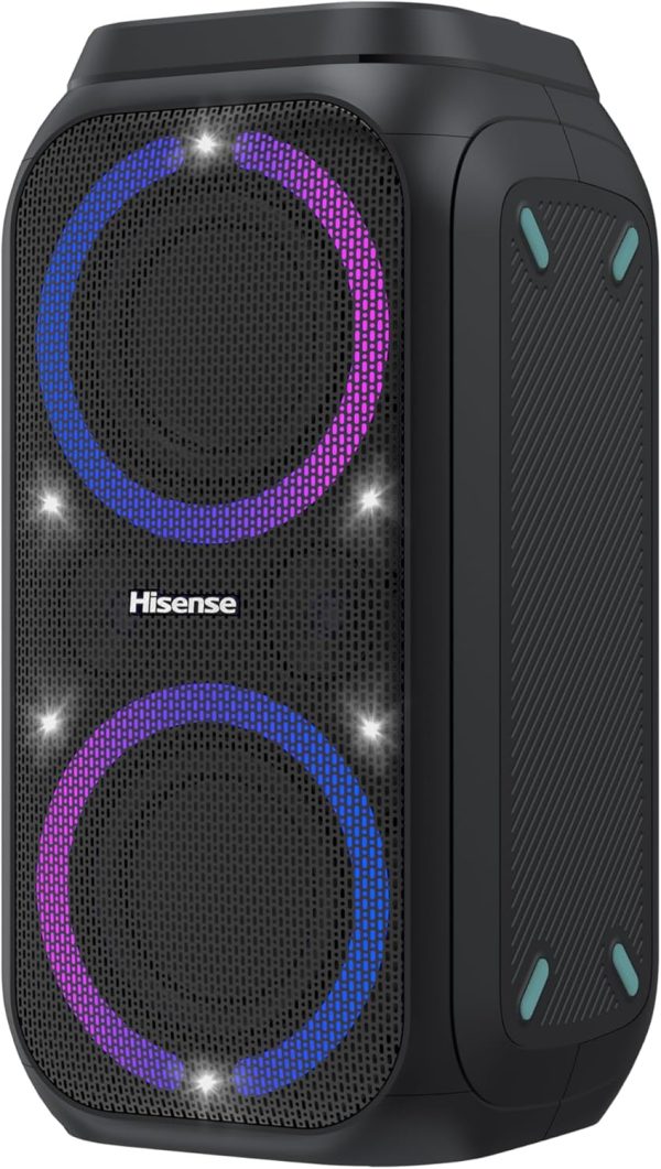 Hisense Speaker Portable Karaoke Party Rocket 160, 160W  Power, 12 Hrs long playtime,TWS Pair play,Karaoke Mode,5 Lighting effects