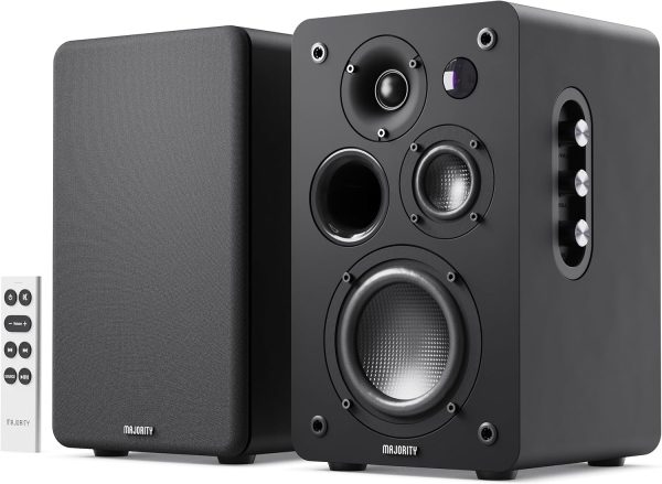 Majority Speakers Active D100X 100W 5'' 3-Way BT/USB/HDMI/DSP/Phono Black (pair)