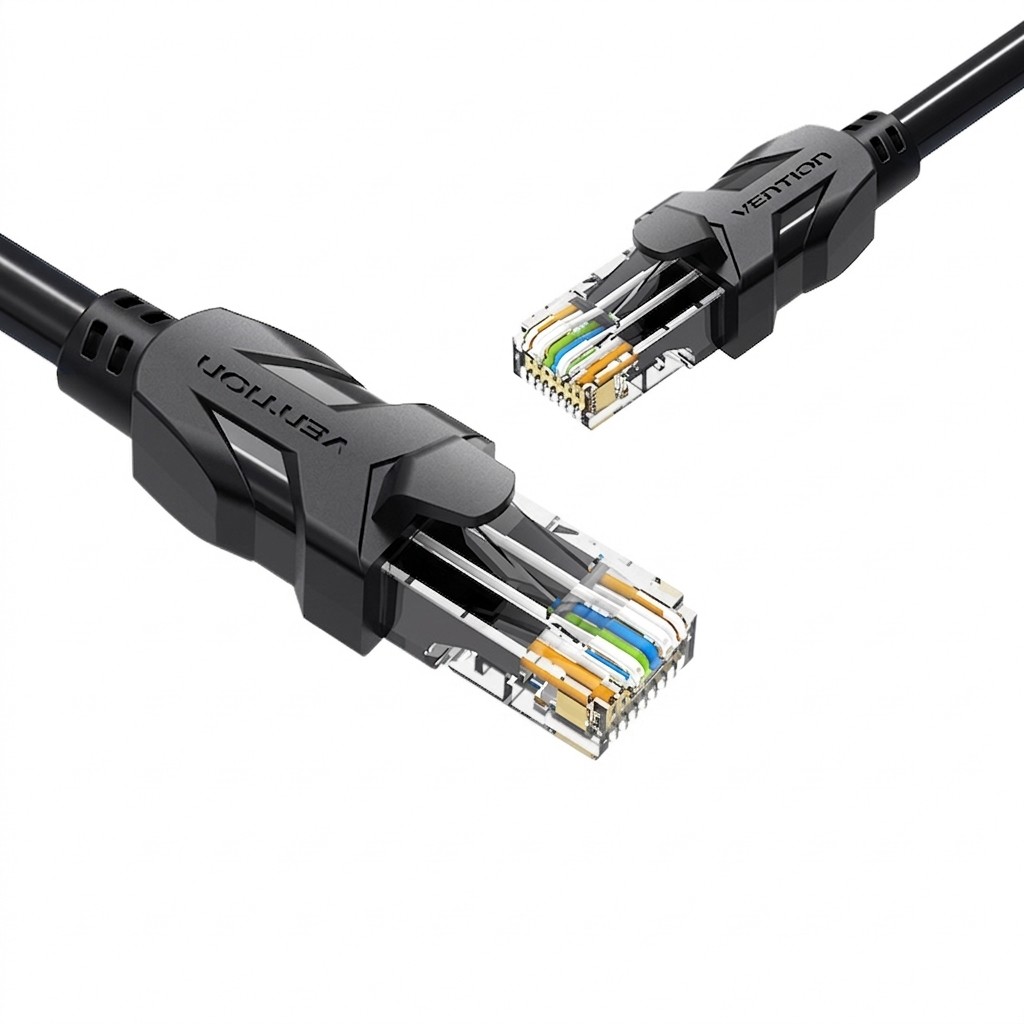 32a6b07d-a066-48f9-9937-04d60cd83754 Vention NETWORK Cable CAT6 UTP Crystal Head 2.0m Black IBBBH - Image 1