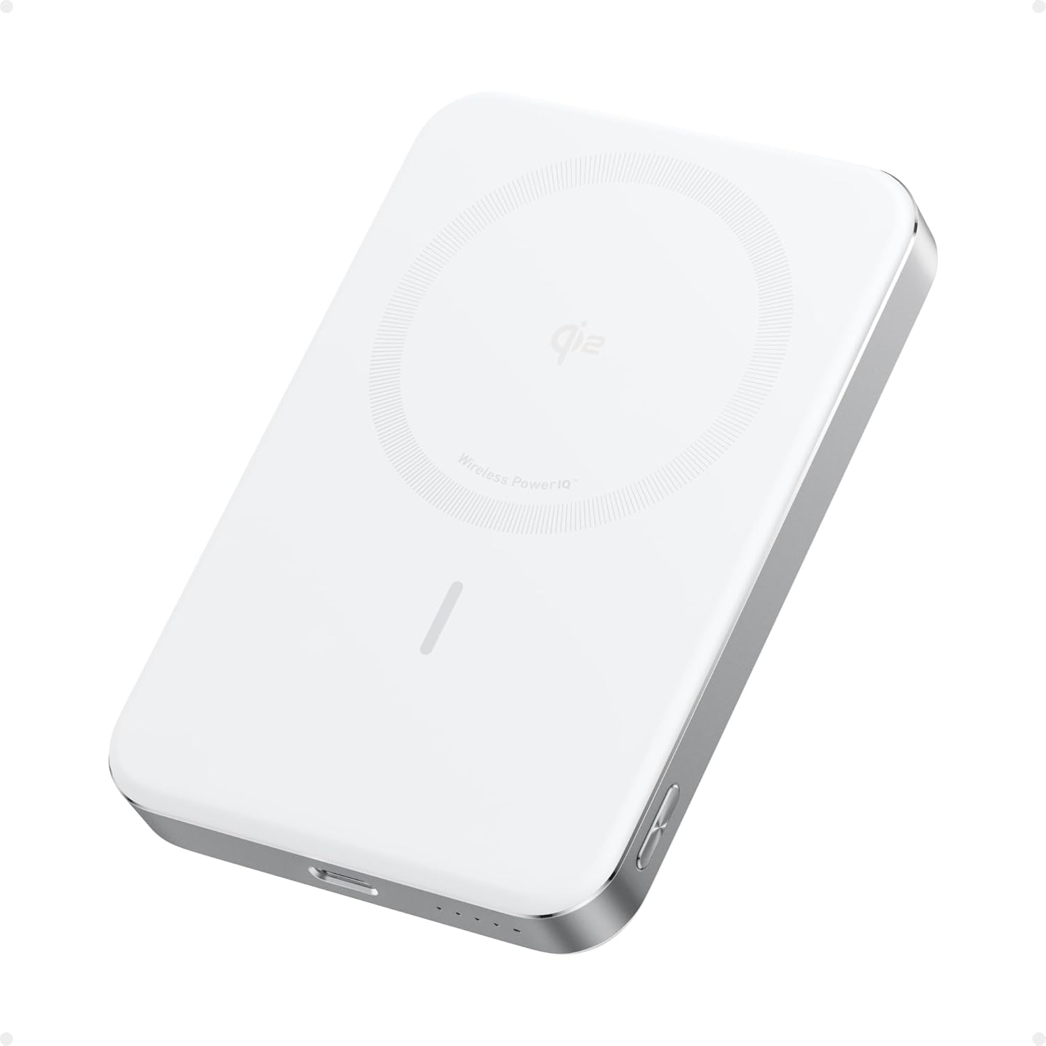 51cznucTc1L._AC_SL1500_ Anker Mobile Powerbank Wireless 10000 15W Ultra Slim Qi2 MagGo White - Image 1