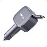 Anker Mobile Charger Car 75W with Built-In Retractable USB-C Cable