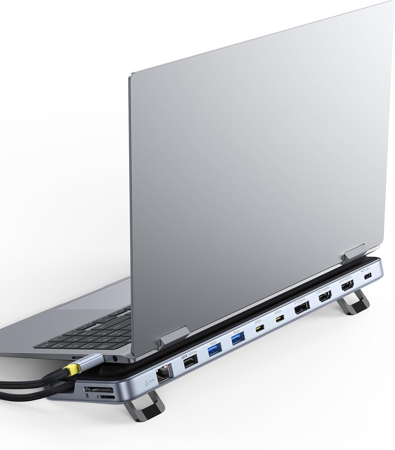 61rdUvyCxxL._AC_SL1500_ Baseus 12-in-1 Laptop Docking Station 2 x 4K HDMI & 1 x 4K DP - 2x USBC & 3x USB-A - SD Gb Lan PD100W - Image 1