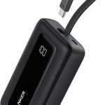 Anker Mobile Powerbank 10000 30W Built-In USB-C Cable Black