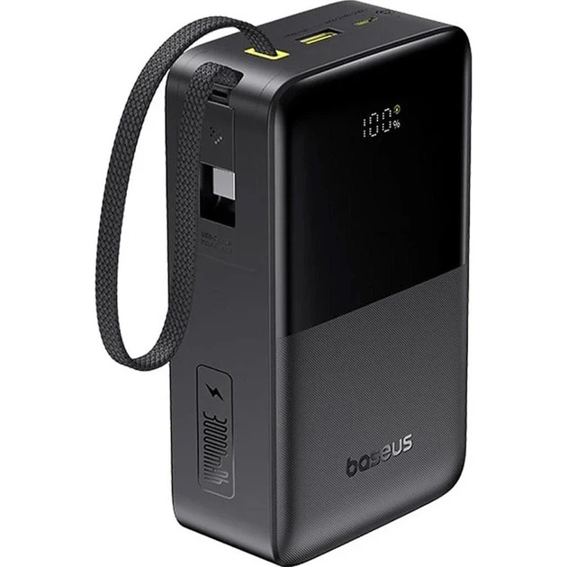 627729704 Baseus Powerbank 22.5W 30000mAh EnerFill FC51 Bipow 2 Pro Black - Image 1