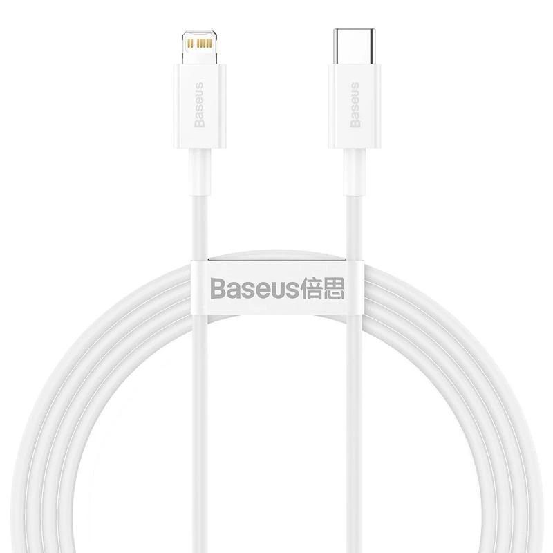 6953156205345 Baseus Cable Lightning to USB-C Superior Series 1.5m White - Image 1