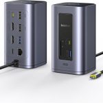 Baseus 12-in-1 USB Hub 2xUSB-C & 4xUSB-A 2 x 4K HDMI Gb Lan SD PD100W