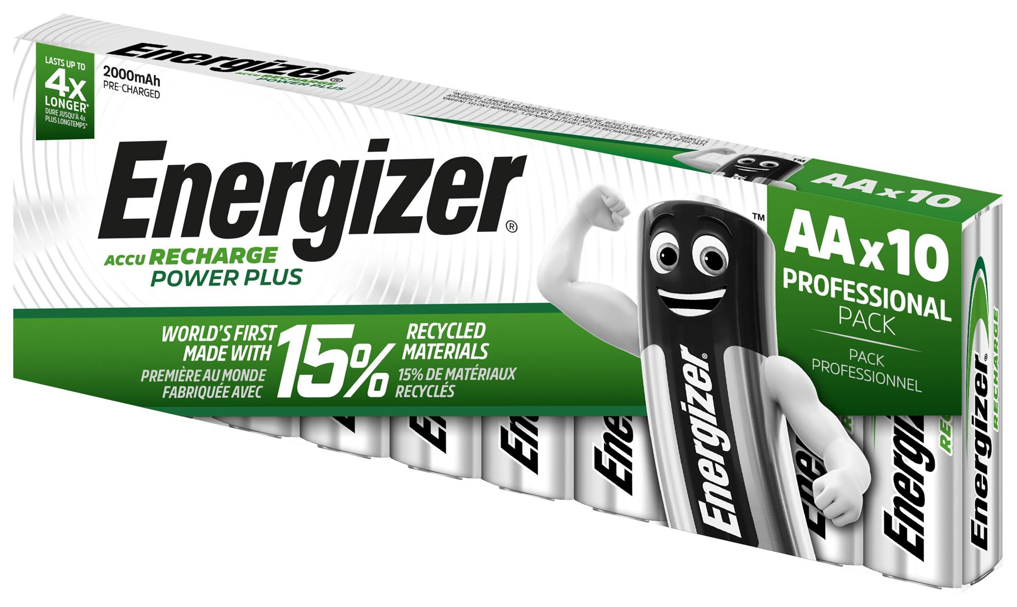 Energizer_Batteries_Rechargeable_AA_2000_mAh__10pcs__Power_Plus Energizer Batteries Rechargeable AA 2000 mAh (10pcs) Power Plus - Image 1