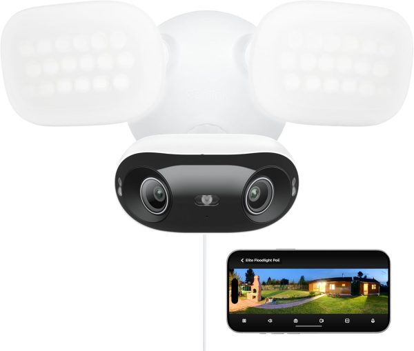 Reolink POE IP Outdoor Camera Panoramic Ultra-Wide View 4K Elite Floodlight