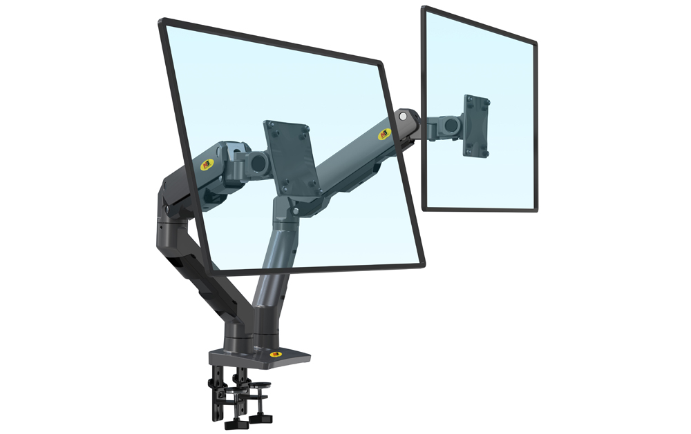 G651-f2212 NBMounts Monitor Desk Mount 2xArms Heavy Duty G65 - Image 1