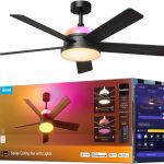 Govee Lamp Ceiling Smart LED Ceiling Fan 52 inch RGBWW+RGBICWW H1310