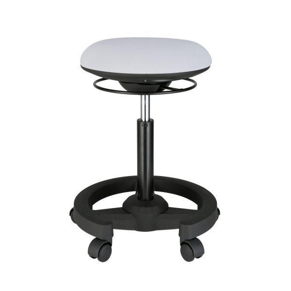 Lumivida Office Stool Ergonomic with Height Adjustable Fabric Upholstered Seat CH04-23 Black