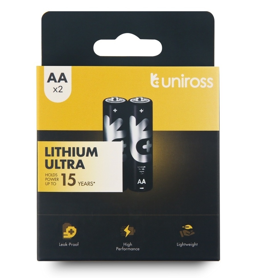 Lithium_AA__3__2 Uniross Lithium Ultra AA Batteries (2pack) - Image 1