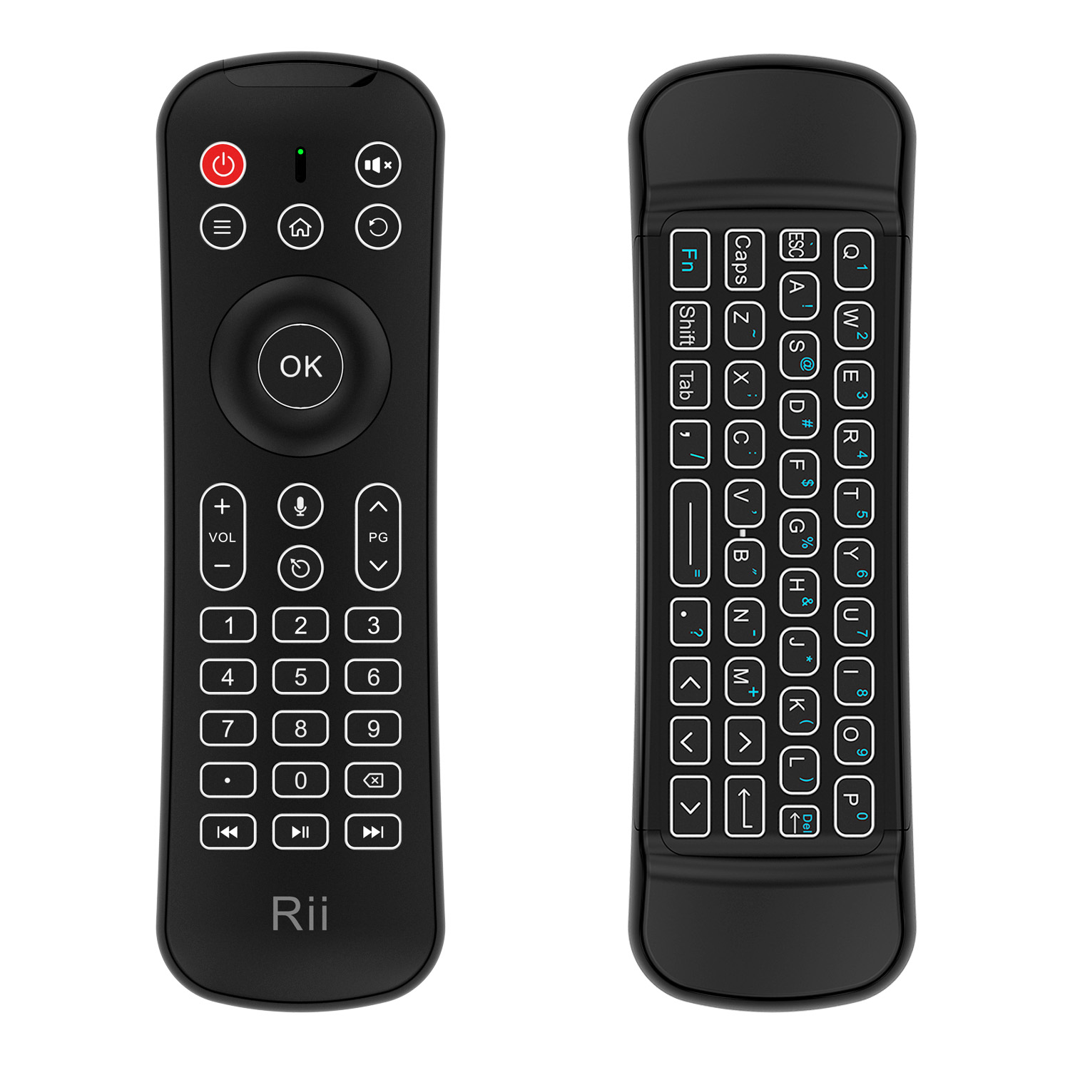 MX6-1 Rii Remote Control with Wireless Keyboard 2.4GHz, AirMouse & Microphone MX6 - Image 1