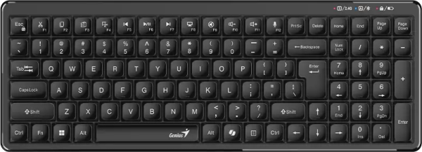 Genius Keyboard Wireless & BT Retro Typewriter Keycaps LuxeMate Q7100BT
