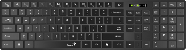 Genius Keyboard Wireless & BT AI Hot Keys SlimStar 7250BT Black English