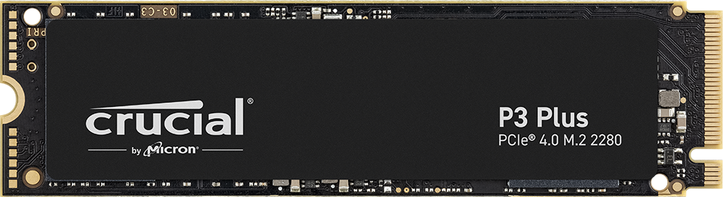 crucial-p3-plus-ssd-flat-front-image Crucial SSD M.2 NVMe PCIe 4.0 x 4 P3 Plus 2TB - Image 1