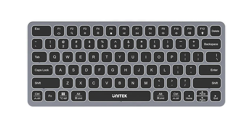 d1092a Unitek 9in1 Keyboard & USB-C 3.0 Hub 4x USB Ports HDMI 4K60Hz Card Reader & 100W PD D1092A - Image 1