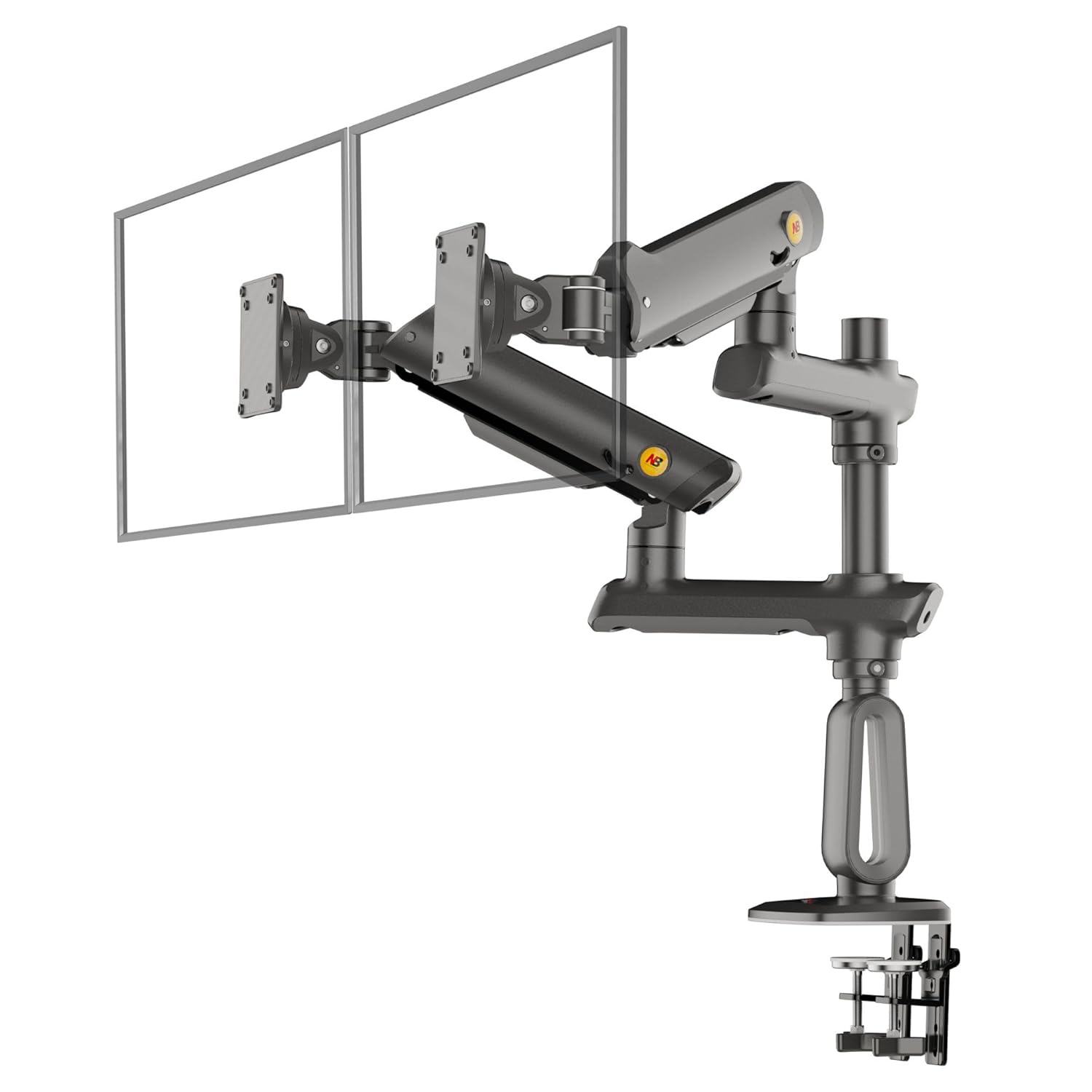 d9c-1 NBMounts D9C Monitor Desk Mount 2x Arms Heavy Duty - Image 1