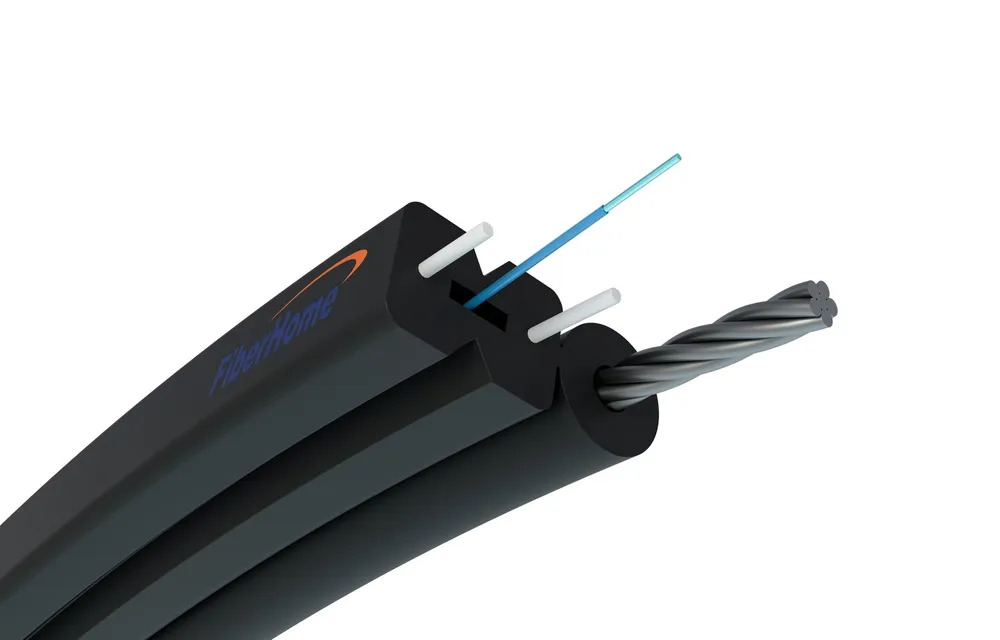 fiberhome-s-notksp-napow_31002 Opton Fiber Optic Cable 1 Core SM Flat Aerial LSZH G657A1 1000m - Image 1